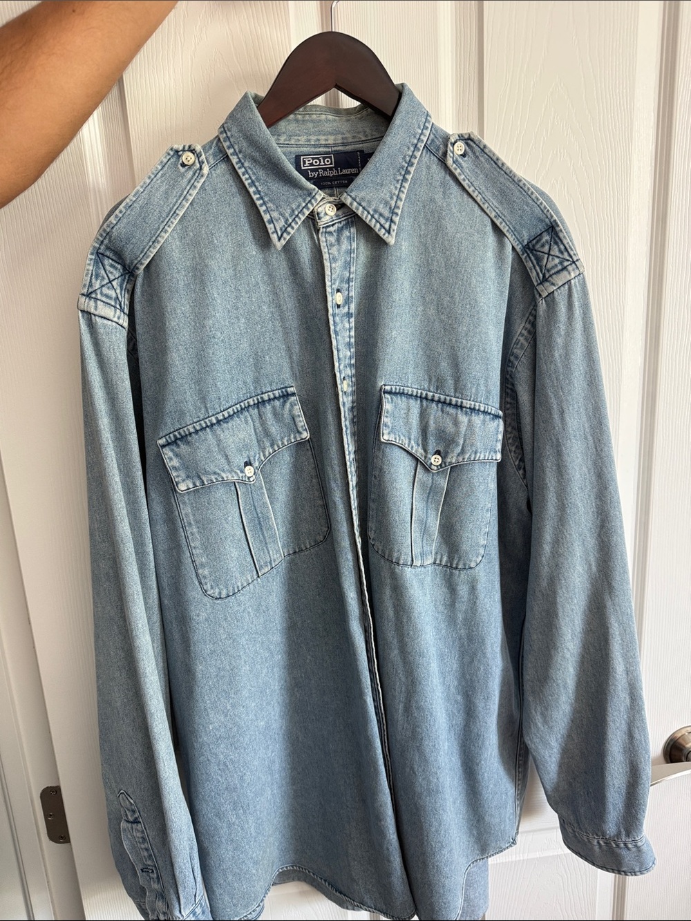 Polo by Ralph Lauren Light Wash Denim Shirt Jacket